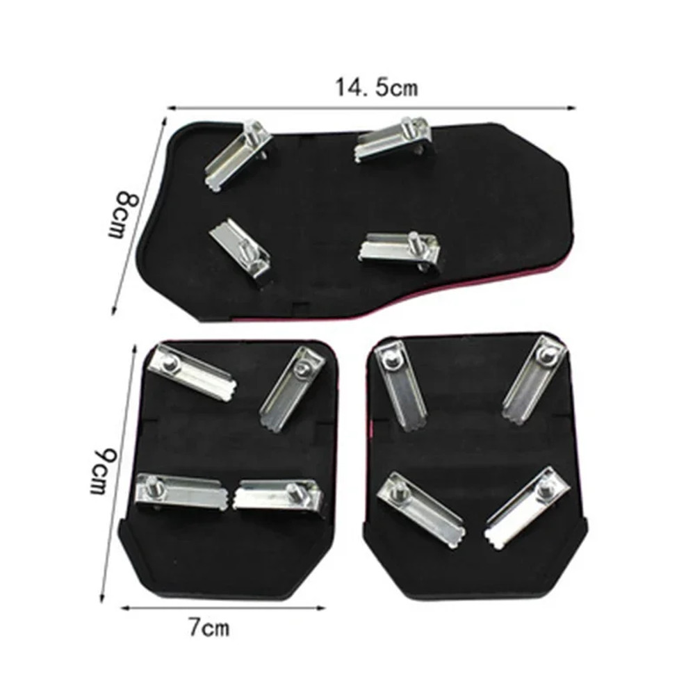 Premium Aluminum Car Pedal Cover Set, Non-Slip Automatic Transmission & Gas Foot Covers