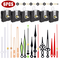 6pcs diy wall quartz clock movement mechanism kit – repair tool parts for replacement