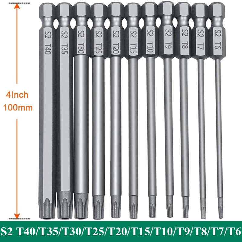 Hex Bit Driver Set – Tamper-Proof Security Screwdriver with Magnetic Drill Bits (50mm/100mm)