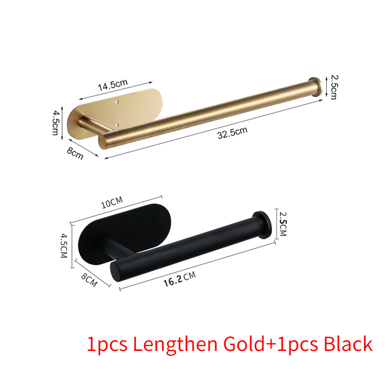 Stainless Steel SelfAdhesive Toilet Paper Towel Holder PunchFree Roll Paper Holder For Kitchen Bat 6