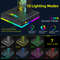 Dual USB Port RGB Gaming Headset Stand 10 Lighting Modes 35mm Audio Port PC Headphone Hanger for