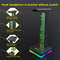 Dual USB Port RGB Gaming Headset Stand 10 Lighting Modes 35mm Audio Port PC Headphone Hanger for