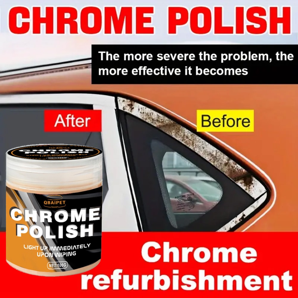 car Restoration Paste Metal Polish Cream for Wheels, Door Handles & Window Trim Auto Detailing Essential