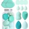 Makeup Sponge Set with Storage Jar, Latex-Free Finger Puff for Wet & Dry Foundation Application