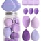 Makeup Sponge Set with Storage Jar, Latex-Free Finger Puff for Wet & Dry Foundation Application