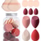 Makeup Sponge Set with Storage Jar, Latex-Free Finger Puff for Wet & Dry Foundation Application