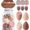 Makeup Sponge Set with Storage Jar, Latex-Free Finger Puff for Wet & Dry Foundation Application