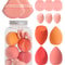 Makeup Sponge Set with Storage Jar, Latex-Free Finger Puff for Wet & Dry Foundation Application