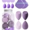 Makeup Sponge Set with Storage Jar, Latex-Free Finger Puff for Wet & Dry Foundation Application