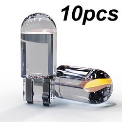 t10 led bulbs 10 pack, canbus ready 6000k cob lights for cars trucks, super bright 150lm w5w replacement bulbs