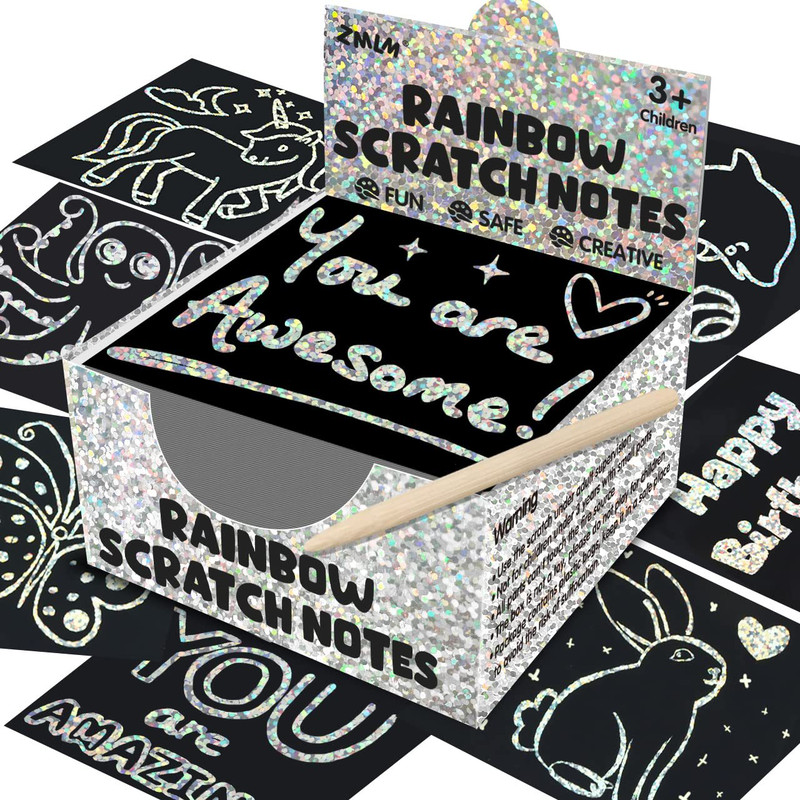 Dazzling Scratch Painting Kit ParentChild Interactive Toys With Note Cards  Handmade Painting Fun 9