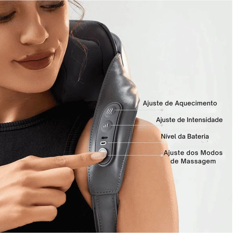 Neck Shoulder Massager With Heat Shiatsu Kneading Deep Tissue Pain Relief Red Light Therapy 2