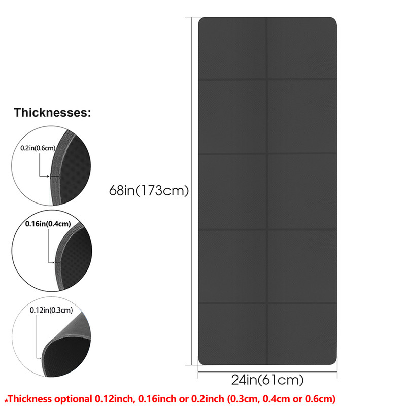 Foldable Yoga Mat EcoFriendly EVA Fitness Exercise Mat For Travel Yoga Pilates 4