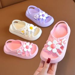 soft-soled baby sandals, anti-slip beach shoes for toddlers & kids, summer girls & boys bathroom slippers