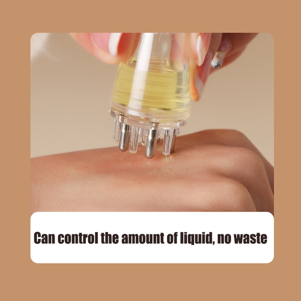 Hexagonal Oil Roller Ball Massage Comb, Scalp Applicator for Hair Regeneration & Relaxation, Styling Comb