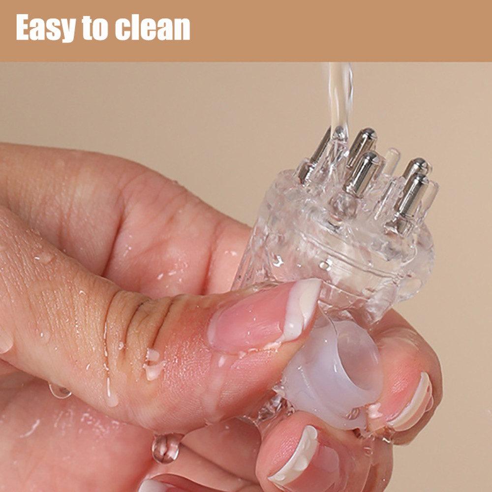 Hexagonal Oil Roller Ball Massage Comb, Scalp Applicator for Hair Regeneration & Relaxation, Styling Comb