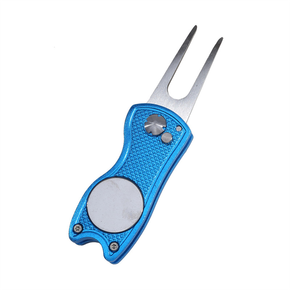 Foldable Golf Divot Repair Tool With Groove Cleaner  Compact Fork Training Aids For Golfers 10