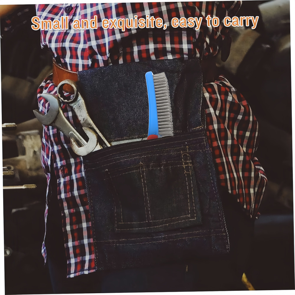 Stainless Steel Wire Brush Heavy Duty Rust Paint Welding Slag Remover With Ergonomic Plastic Handl 2