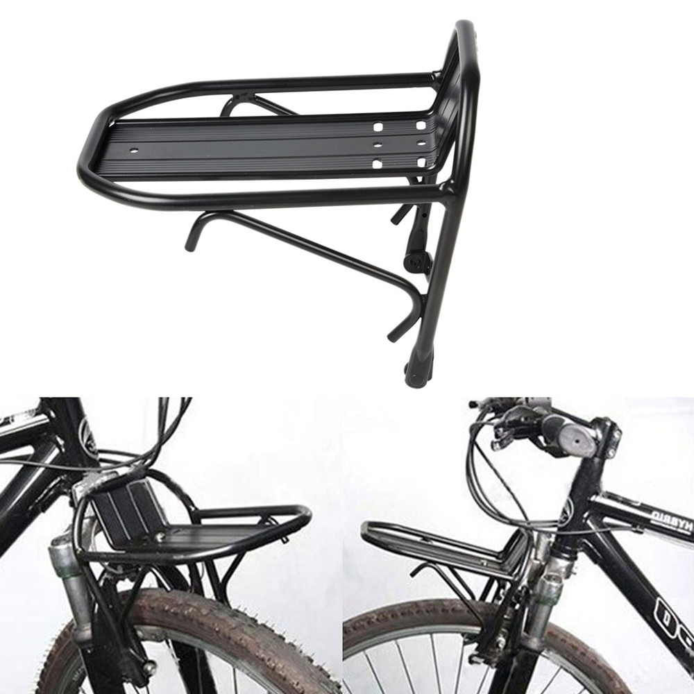 Lightweight Aluminum Alloy MTBRoad Bike Front Rack Carrier Panniers Bag Luggage Shelf Bracket For C 2