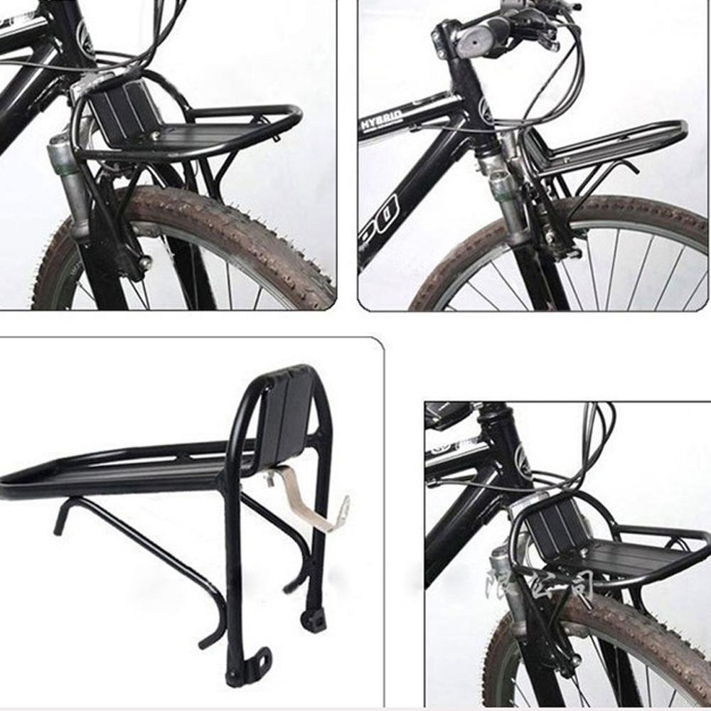 Lightweight Aluminum Alloy MTBRoad Bike Front Rack Carrier Panniers Bag Luggage Shelf Bracket For C 3