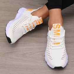 trendy women's platform sports shoes, breathable, comfortable & stylish for hiking, walking & everyday casual outfits
