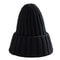 Trendy Knitted Beanie, Solid Color Winter Hat, Warm Ear Protection for Men and Women, Chunky Curl Edge Hood