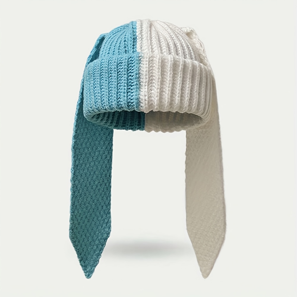 Cute Rabbit Ear Hat, Women's Long Ear Winter Cap, Animal Themed Warm Clothing Accessories