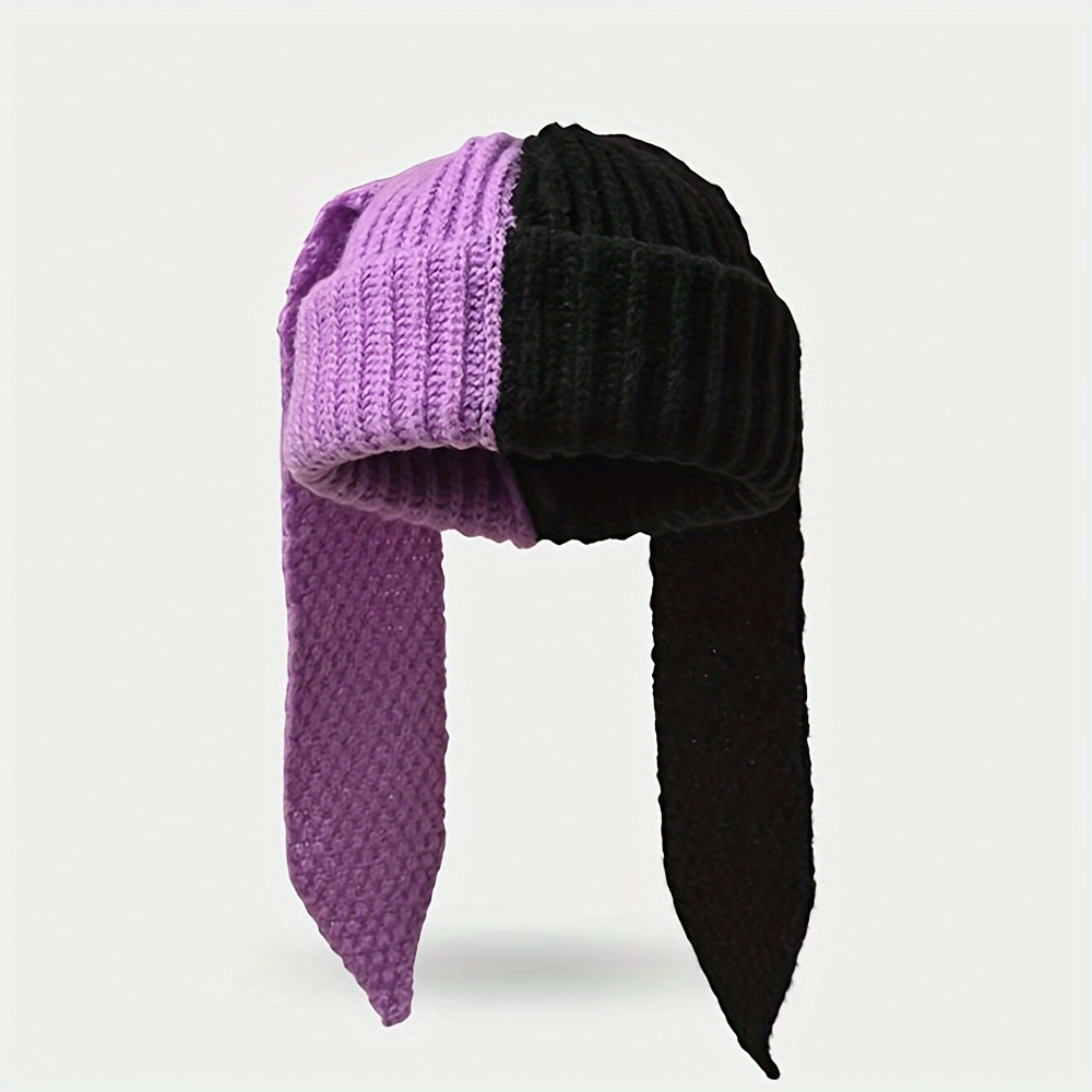 Cute Rabbit Ear Hat, Women's Long Ear Winter Cap, Animal Themed Warm Clothing Accessories