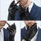 Mens Winter Gloves, Touch Screen, Windproof, Driving, Keep Warm, Black Mittens for Autumn and Business