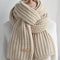Thick Cable Knit Scarf, Chunky Winter Wrap for Women and Men, Luxury Feel Neckerchief for Travel