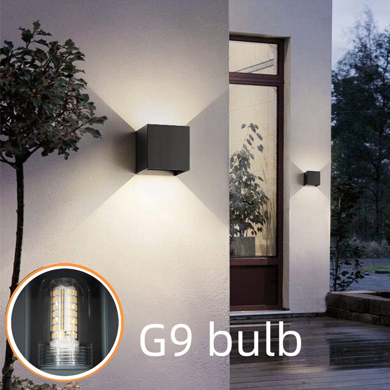 Aluminum Modern LED Wall Lamp Waterproof Outdoor Indoor LED Wall Light G9 Replaceable Bulb For Livi 1