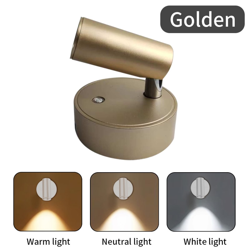 LED Cordless Wall Light With Magnetic Base USB Rechargeable Touch Switch Dimmable Bedside Reading L 1