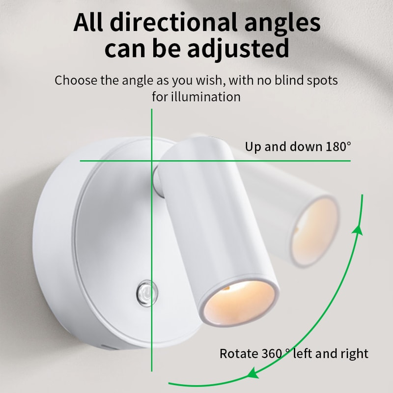 LED Cordless Wall Light With Magnetic Base USB Rechargeable Touch Switch Dimmable Bedside Reading L 7