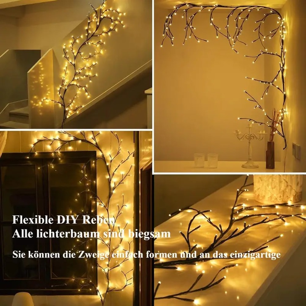 Willow Vine Branch Lights Warm White Light, LED USB Wall Decoration Lights for Room Wedding Decor