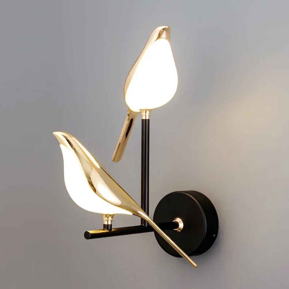 Nordic Golden Bird LED Wall Lights Parlor Bar Creative Wall Lamps Novelty Sconces Bedroom Bedside L