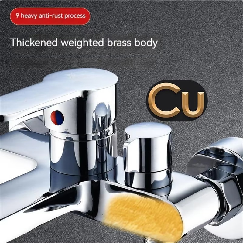 Bathtub Mixing Switch Triple Faucet Bathroom Shower Faucet Mixing Valve With Hot And Cold Shower Se 6