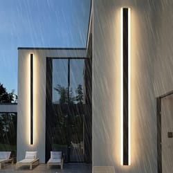 minimalist wall lamps line light, long strip outdoor garden wall lamp for villa background decoration