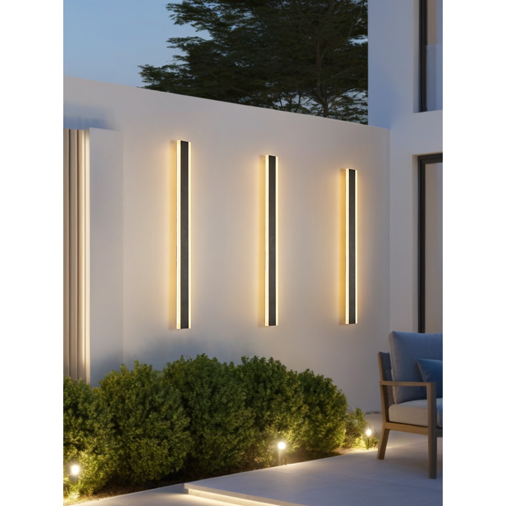 Minimalist Wall Lamps Line Light Long Strip Outdoor Garden Wall Lamp For Villa Background Decoratio 8