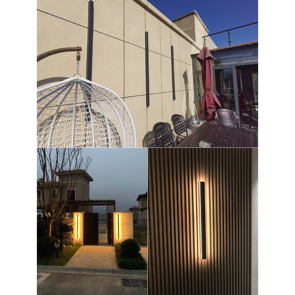 Minimalist Wall Lamps Line Light Long Strip Outdoor Garden Wall Lamp For Villa Background Decoratio 9