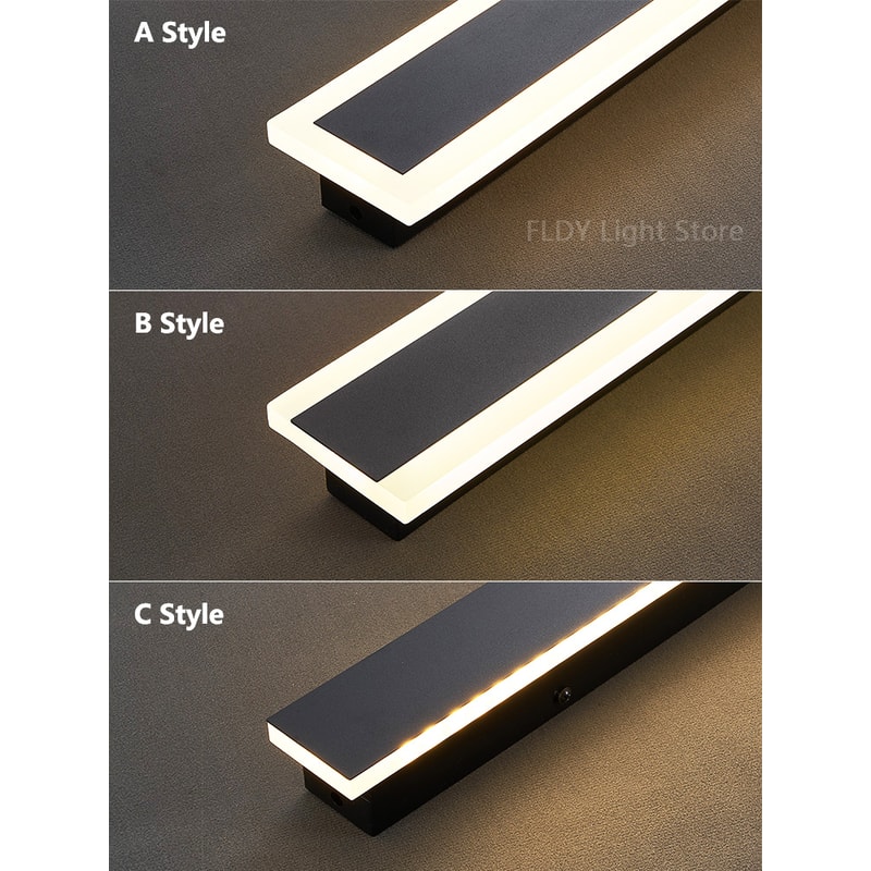 Minimalist Wall Lamps Line Light Long Strip Outdoor Garden Wall Lamp For Villa Background Decoratio 12