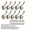 Bronze Vintage Clothes Hanger Coat Hooks Wall Mounted Heavy Duty Dual Coat Rack With Screw For Door 4
