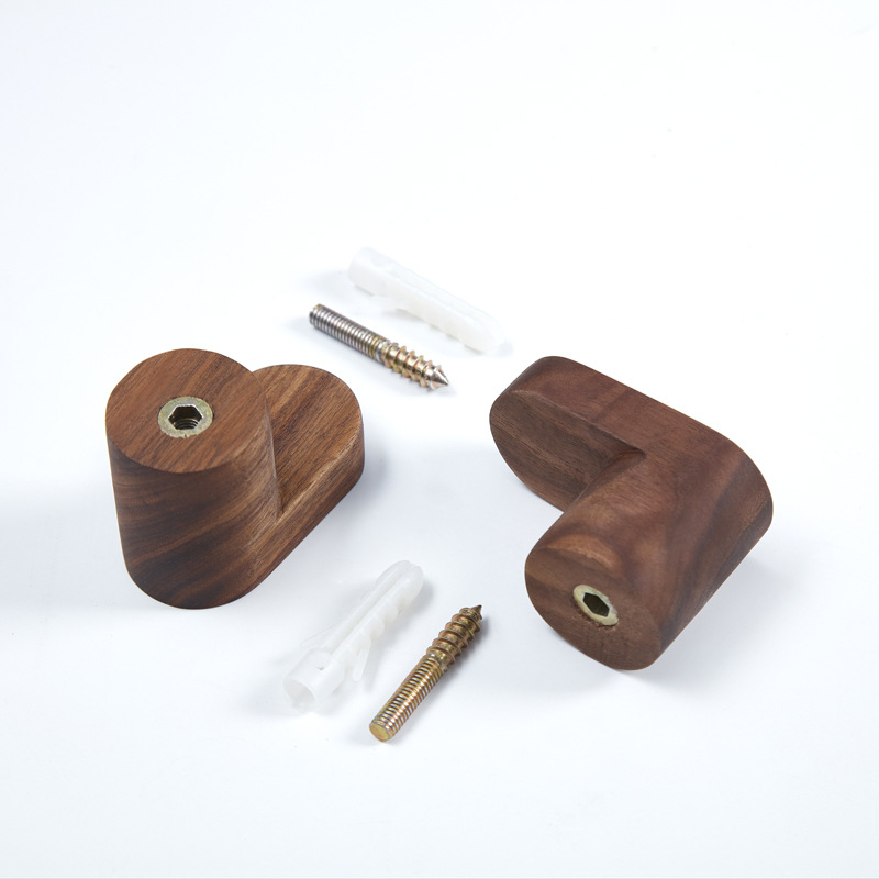 Wall Mounted Coat Hook Hanger, New Natural Wood Clothes Holder, Decorative Key Rack, Hat Scarf Handbag Storage