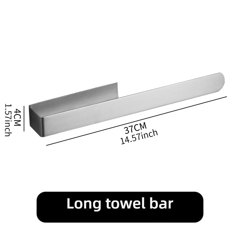Bathroom Towel Rack Nonpunched Selfadhesive Towel Rack Kitchen Hand Towel Rack Household Organizer 1