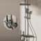 Gray Shower System Set, Space Aluminum Shower Set, Digital Display, Piano Button, Ambient Light, Bathroom Faucets