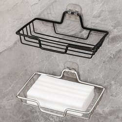 wall mounted stainless steel soap holder, no drill bathroom hanger, holds 2 soaps, perfect gift for halloween, christmas