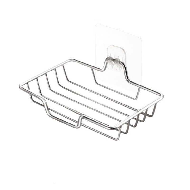 Wall Mounted Stainless Steel Soap Holder No Drill Bathroom Hanger Holds 2 Soaps Perfect Gift For Ha 2