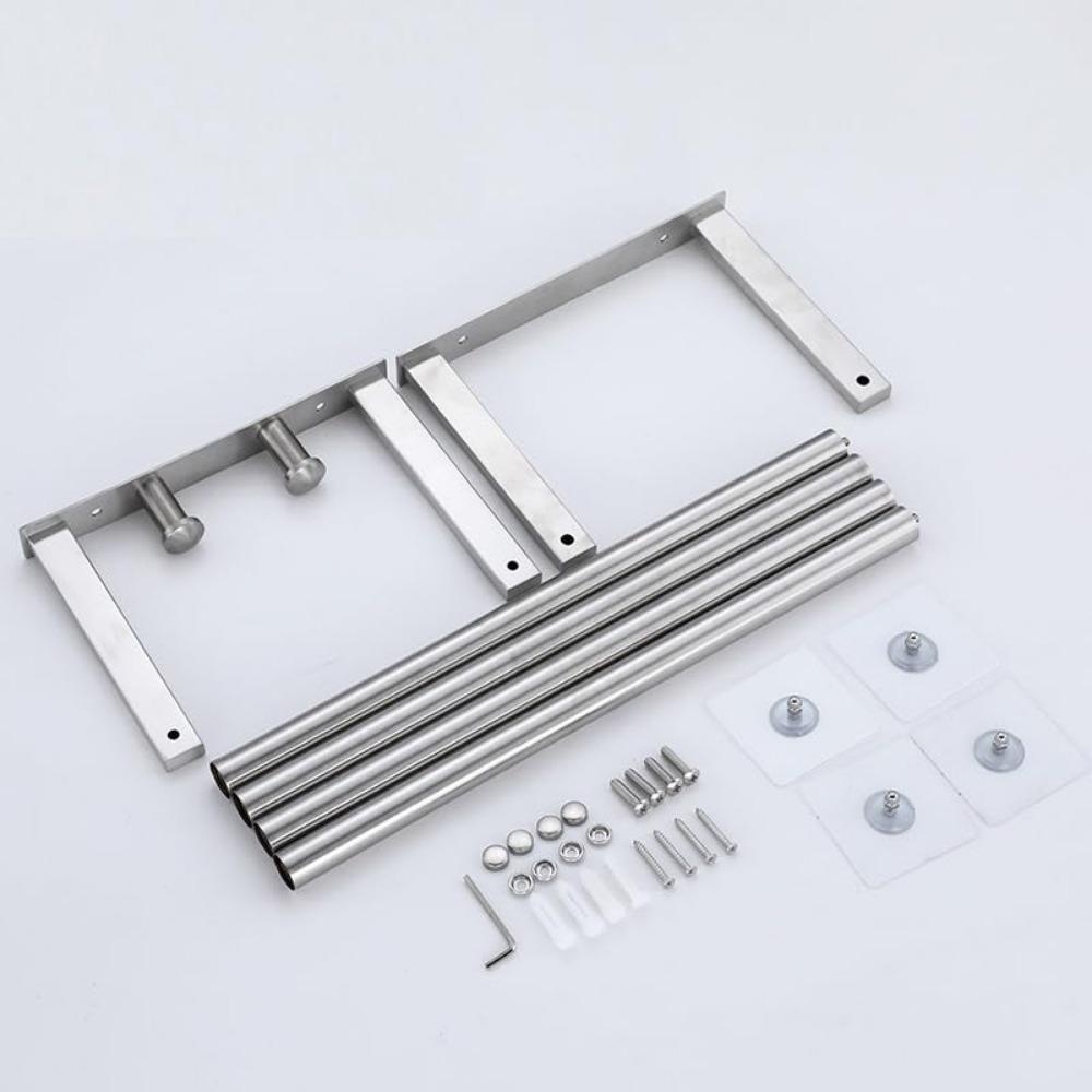 Stainless Steel Towel Rack For Bathroom Wall Mounted Towel Storage Rack SpaceSaving Rolled Towels H 3