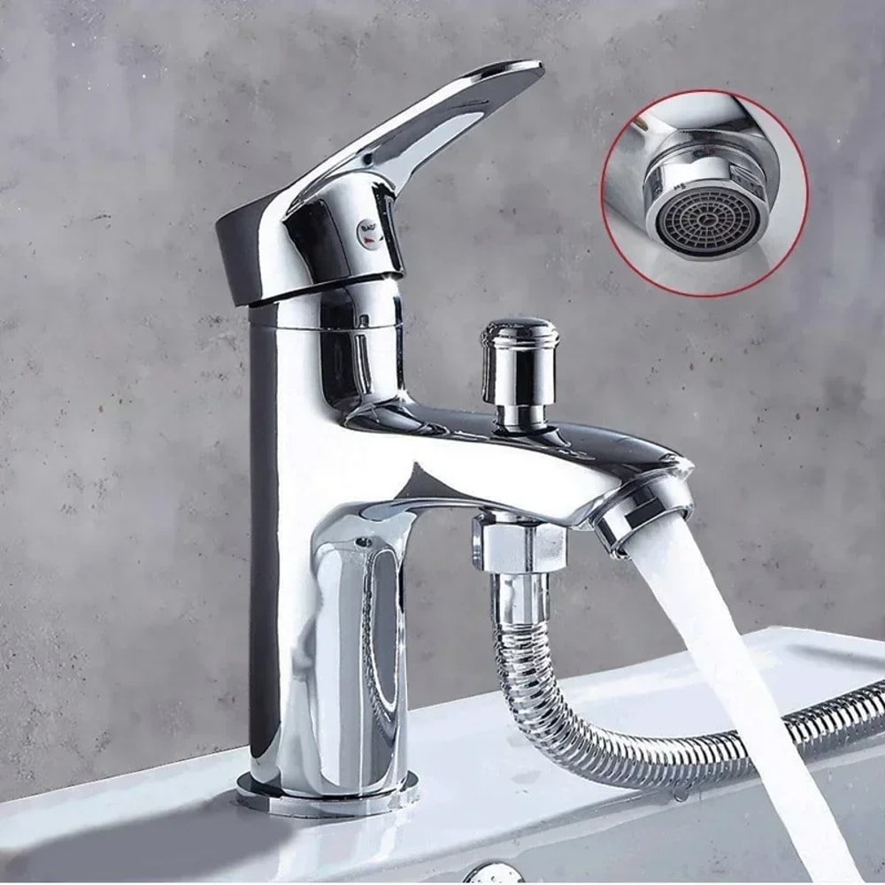 Single Hole Basin Faucet With Shower Accessories Multifunctional Bathroom Shower Faucet Home Washba 0