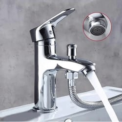 single hole basin faucet with shower accessories, multifunctional bathroom shower faucet, home washbasin faucet