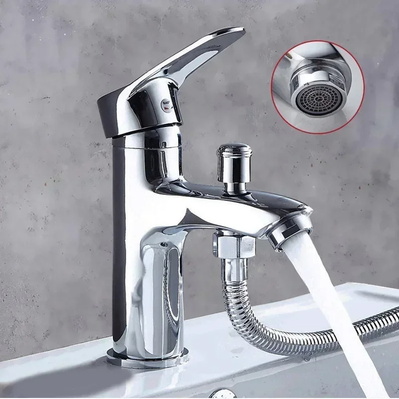 Single Hole Basin Faucet With Shower Accessories Multifunctional Bathroom Shower Faucet Home Washba 0